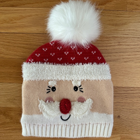 NWOT San Diego Hat Co. Santa Face Beanie Knit Hat Kids 5-7 Years - Picture 1 of 9